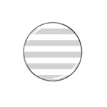 Horizontal Stripes - White and Light Gray Hat Clip Ball Marker (10 pack)