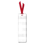 Horizontal Stripes - White and Light Gray Small Book Mark