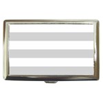 Horizontal Stripes - White and Light Gray Cigarette Money Case