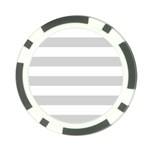 Horizontal Stripes - White and Light Gray Poker Chip Card Guard (10 pack)