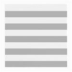 Horizontal Stripes - White and Silver Gray Medium Glasses Cloth (2 Sides)