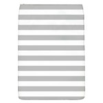 Horizontal Stripes - White and Silver Gray Removable Flap Cover (S)