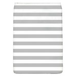 Horizontal Stripes - White and Silver Gray Removable Flap Cover (L)