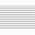 Horizontal Stripes - White and Silver Gray Collage 12  x 18 