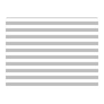 Horizontal Stripes - White and Silver Gray Double Sided Flano Blanket (Mini)