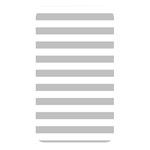 Horizontal Stripes - White and Silver Gray Memory Card Reader (Rectangular)