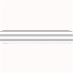 Horizontal Stripes - White and Silver Gray Small Bar Mat