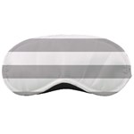 Horizontal Stripes - White and Silver Gray Sleeping Mask