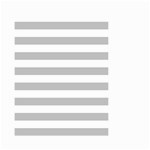 Horizontal Stripes - White and Silver Gray Small Garden Flag (Two Sides)