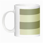 Horizontal Stripes - White and Silver Gray Night Luminous Mug