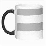Horizontal Stripes - White and Silver Gray Morph Mug