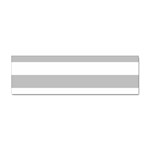 Horizontal Stripes - White and Silver Gray Sticker Bumper (100 pack)