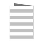 Horizontal Stripes - White and Silver Gray Mini Greeting Cards (Pkg of 8)