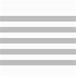 Horizontal Stripes - White and Silver Gray 5  x 7  Photo Cards