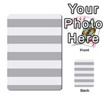Horizontal Stripes - White and Silver Gray Multi-purpose Cards (Rectangle)