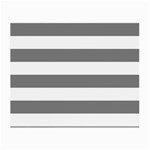 Horizontal Stripes - White and Gray Small Glasses Cloth (2 Sides)