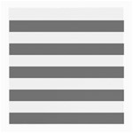 Horizontal Stripes - White and Gray Medium Glasses Cloth (2 Sides)
