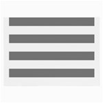 Horizontal Stripes - White and Gray Large Glasses Cloth