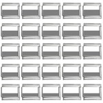 Horizontal Stripes - White and Gray 9mm Italian Charm (25 pack)