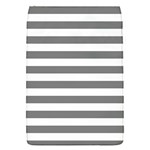 Horizontal Stripes - White and Gray Removable Flap Cover (S)