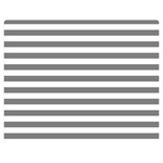 Horizontal Stripes - White and Gray Double Sided Flano Blanket (Medium)