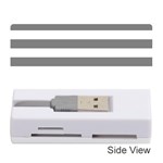 Horizontal Stripes - White and Gray Memory Card Reader (Stick)