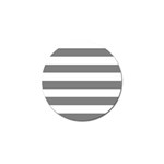 Horizontal Stripes - White and Gray Golf Ball Marker (10 pack)