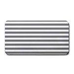 Horizontal Stripes - White and Gray Medium Bar Mat