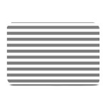Horizontal Stripes - White and Gray Plate Mat