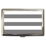 Horizontal Stripes - White and Gray Cigarette Money Case