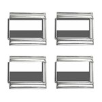 Horizontal Stripes - White and Dark Gray 9mm Italian Charm (4 pack)