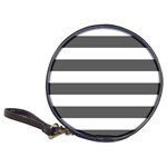 Horizontal Stripes - White and Dark Gray Classic 20-CD Wallet
