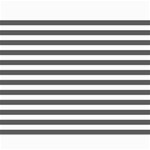 Horizontal Stripes - White and Dark Gray Collage 11  x 14 