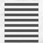 Horizontal Stripes - White and Dark Gray Canvas 16  x 20 