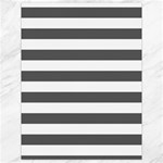 Horizontal Stripes - White and Dark Gray Canvas 18  x 24 