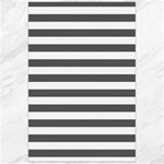 Horizontal Stripes - White and Dark Gray Canvas 24  x 36 