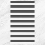 Horizontal Stripes - White and Dark Gray Canvas 40  x 72 