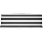 Horizontal Stripes - White and Dark Gray Body Pillow Case (Dakimakura) (One Side)