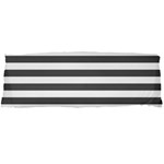 Horizontal Stripes - White and Dark Gray Body Pillow Case Dakimakura (Two Sides)