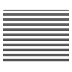 Horizontal Stripes - White and Dark Gray Double Sided Flano Blanket (Large)
