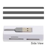 Horizontal Stripes - White and Dark Gray Memory Card Reader (Stick)