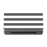 Horizontal Stripes - White and Dark Gray Memory Card Reader with CF