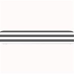 Horizontal Stripes - White and Dark Gray Small Bar Mat