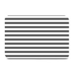Horizontal Stripes - White and Dark Gray Plate Mat