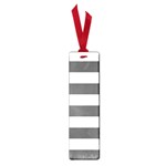 Horizontal Stripes - White and Dark Gray Small Book Mark