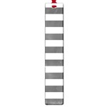 Horizontal Stripes - White and Dark Gray Large Book Mark