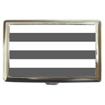 Horizontal Stripes - White and Dark Gray Cigarette Money Case