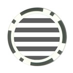 Horizontal Stripes - White and Dark Gray Poker Chip Card Guard (10 pack)