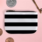 Horizontal Stripes - White and Black Mini Coin Purse