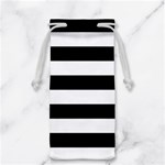 Horizontal Stripes - White and Black Jewelry Bag
